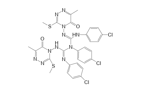Imidodicarbonimidic diamide, N,N',2-tris(4-chlorophenyl)-N'',N'''-bis[6-methyl-3-(methylthio)-5-oxo-1,2,4-triazin-4(5H)-yl]-
