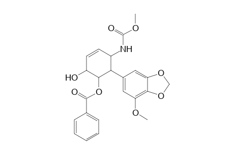 Benzoic acid 2-hydroxy-6-(7-methoxybenzo[1,3]dioxol-5-yl)-5-methoxycarbonylaminocyclohex-3-enyl ester