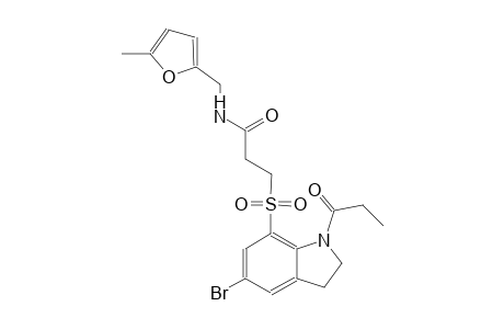 propanamide, 3-[[5-bromo-2,3-dihydro-1-(1-oxopropyl)-1H-indol-7-yl]sulfonyl]-N-[(5-methyl-2-furanyl)methyl]-