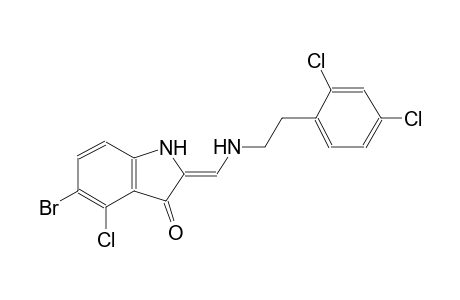 (2Z)-5-bromo-4-chloro-2-({[2-(2,4-dichlorophenyl)ethyl]amino}methylene)-1,2-dihydro-3H-indol-3-one