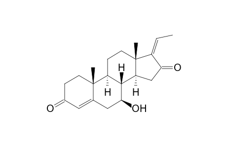 (7S,8R,9S,10R,13S,14S,17Z)-17-ethylidene-10,13-dimethyl-7-oxidanyl-1,2,6,7,8,9,11,12,14,15-decahydrocyclopenta[a]phenanthrene-3,16-dione