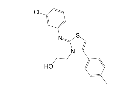 2-(2-[(3-chlorophenyl)imino]-4-(4-methylphenyl)-1,3-thiazol-3(2H)-yl)ethanol