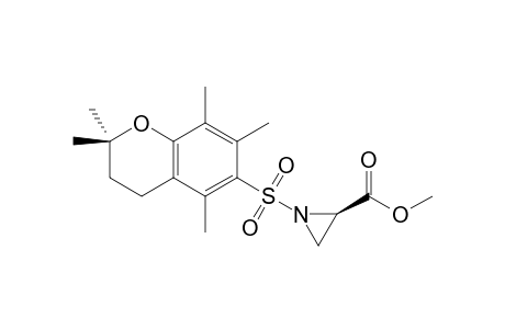 (2R)-METHYL_N-(2,2,5,7,8-PENTAMETHYLCHROMAN-6-YLSULFONYL)AZIRIDINE-2-CARBOXYLATE
