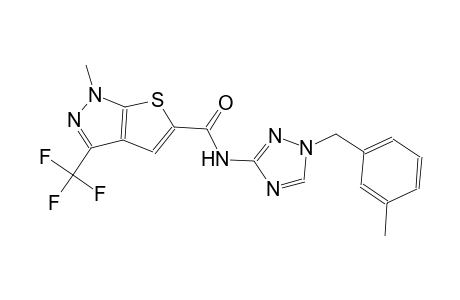 1H-thieno[2,3-c]pyrazole-5-carboxamide, 1-methyl-N-[1-[(3-methylphenyl)methyl]-1H-1,2,4-triazol-3-yl]-3-(trifluoromethyl)-