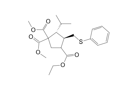 (4R,5R)-3-ethyl 1,1-dimethyl 5-isopropyl-4-(phenylthiomethyl)cyclopentane-1,1,3-tricarboxylate