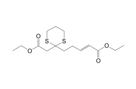 Ethyl (E)-5-(2-ethoxycarbonylmethyl-1,3-dithian-2-yl)-pent-2-enoate