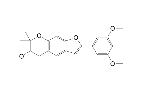 MORACIN-Q;[2'',3'':5,6]-(5-HYDROXY-4,5-DIHYDRO-6,6-DIMETHYLPYRANO)-2-(3,5-DIMETHOXYPHENYL)-BENZOFURAN