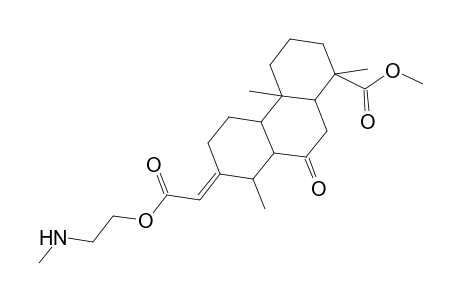 1-Phenanthrenecarboxylic acid, tetradecahydro-1,4a,8-trimethyl-7-[2-[2-(methylamino)ethoxy]-2-oxoethylidene]-9-oxo-, methyl ester, [1S-(1.alpha.,4a.alpha.,4b.beta.,7E,8.beta.,8a.alpha.,10a.beta.)]-