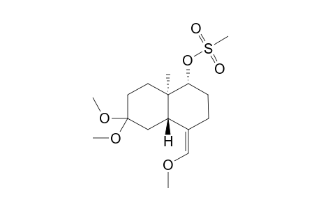 (1.alpha.4a.beta.,8a.alpha)-(+-)-Decahydro-6,6-dimethoxy-4-(1-methoxymethylene)-8a-methyl-1-naphthalenol Methanesulfonate