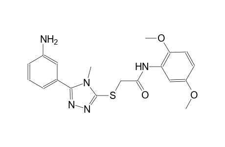 2-{[5-(3-aminophenyl)-4-methyl-4H-1,2,4-triazol-3-yl]sulfanyl}-N-(2,5-dimethoxyphenyl)acetamide