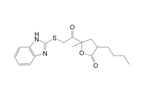 Furan-2(3H)-one, 4,5-dihydro-5-(benzimidazolthioacethyl)-3-butyl-5-methyl-