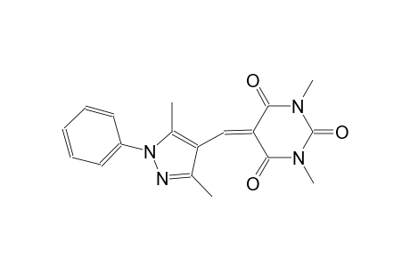 5-[(3,5-dimethyl-1-phenyl-1H-pyrazol-4-yl)methylene]-1,3-dimethyl-2,4,6(1H,3H,5H)-pyrimidinetrione