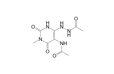 5-(Acetylamino)-6-(2'-acetylhydrazine)-3-methylpyrimidine-2,4-dione