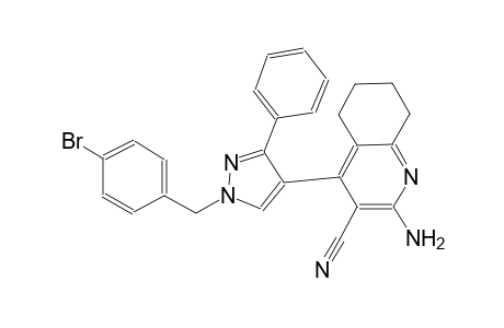 2-amino-4-[1-(4-bromobenzyl)-3-phenyl-1H-pyrazol-4-yl]-5,6,7,8-tetrahydro-3-quinolinecarbonitrile