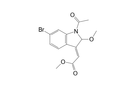 Methyl (E)-2-(1-Acetyl-6-bromo-2-methoxyindolin-3-ylidene)acetate