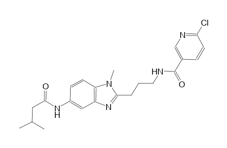 3-pyridinecarboxamide, 6-chloro-N-[3-[1-methyl-5-[(3-methyl-1-oxobutyl)amino]-1H-benzimidazol-2-yl]propyl]-