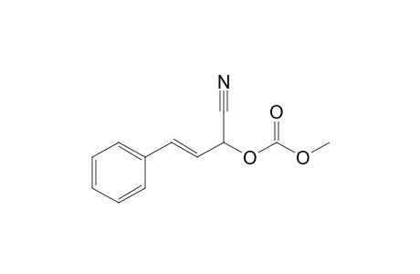 (E)-2-(Methoxycarbonyloxy)-4-phenylbut-3-enenitrile
