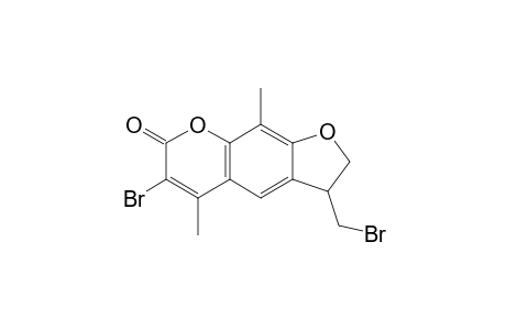 6-bromanyl-3-(bromomethyl)-5,9-dimethyl-2,3-dihydrofuro[3,2-g]chromen-7-one