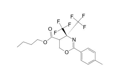 5-BUTOXYCARBONYL-2-(4-METHYLPHENYL)-4,4-BIS-(TRIFLUOROMETHYL)-5,6-DIHYDRO-4H-1,3-OXAZINE