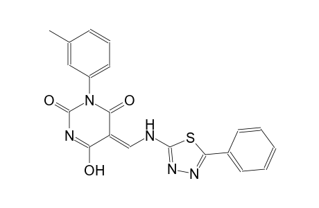 (5Z)-6-hydroxy-3-(3-methylphenyl)-5-{[(5-phenyl-1,3,4-thiadiazol-2-yl)amino]methylene}-2,4(3H,5H)-pyrimidinedione