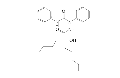 heptanoic acid, 2-hydroxy-2-pentyl-, 2-phenyl-2-[(phenylamino)carbonyl]hydrazide