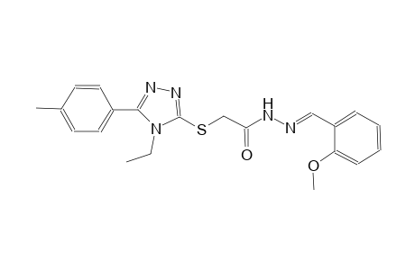 2-{[4-ethyl-5-(4-methylphenyl)-4H-1,2,4-triazol-3-yl]sulfanyl}-N'-[(E)-(2-methoxyphenyl)methylidene]acetohydrazide