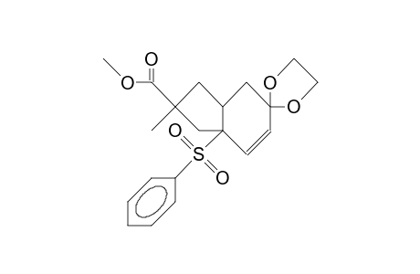 Methyl (3aR, 7aS-dihydro-2a-methyl-7aS-phenylsulfonyl-spiro(1.3-dioxolan-2,5'(4'H)indane))-2b-carboxylate