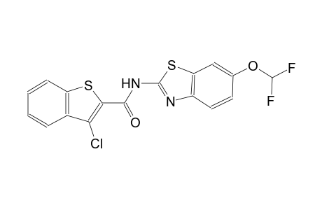 3-chloro-N-[6-(difluoromethoxy)-1,3-benzothiazol-2-yl]-1-benzothiophene-2-carboxamide