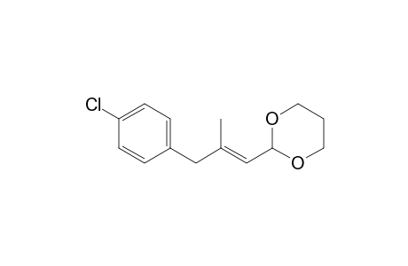 (E)-2-[3-(4-Chlorophenyl)-2-methylprop-1-enyl]-1,3-dioxane
