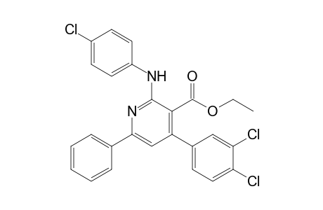 Ethyl 2-[(4-chlorophenyl)amino]-4-(3,4-dichlorophenyl)-6-phenyl-3-pyridinecarboxylate
