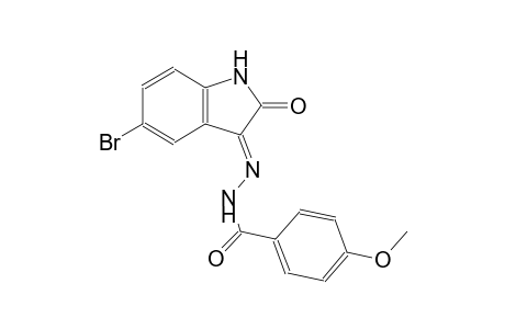 N'-[(3E)-5-bromo-2-oxo-1,2-dihydro-3H-indol-3-ylidene]-4-methoxybenzohydrazide