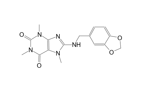 1H-purine-2,6-dione, 8-[(1,3-benzodioxol-5-ylmethyl)amino]-3,7-dihydro-1,3,7-trimethyl-
