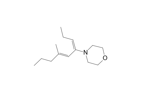 Morpholine, 4-(3-methyl-1-propylidene-2-hexenyl)-