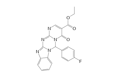 ETHYL-6-(4-FLUOROPHENYL)-4-OXO-4,6-DIHYDRO-1(12)(13)H-PYRIMIDO-[2',1':4,5]-[1,3,5]-TRIAZINO-[1,2-A]-BENZIMIDAZOLE-3-CARBOXYLATE