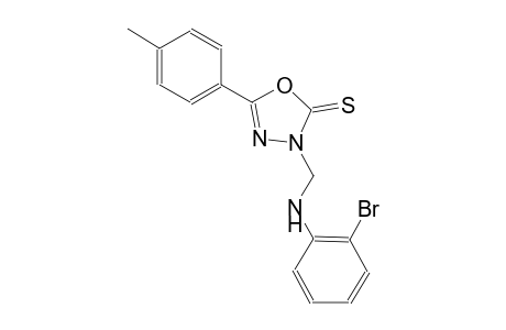 3-[(2-bromoanilino)methyl]-5-(4-methylphenyl)-1,3,4-oxadiazole-2(3H)-thione