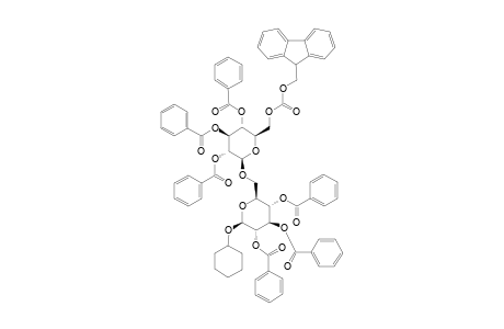 CYCLOHEXYL-2,3,4-TRI-O-BENZOYL-BETA-D-GLUCOPYRANOSYL-(1->6)-2,3,4-TRI-O-BENZOYL-6-O-9-FLUORENYLMETHYLOXYCARBOXYL-BETA-D-GLUCOPYRANOSIDE