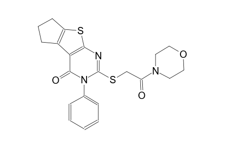 2-{[2-(4-morpholinyl)-2-oxoethyl]sulfanyl}-3-phenyl-3,5,6,7-tetrahydro-4H-cyclopenta[4,5]thieno[2,3-d]pyrimidin-4-one