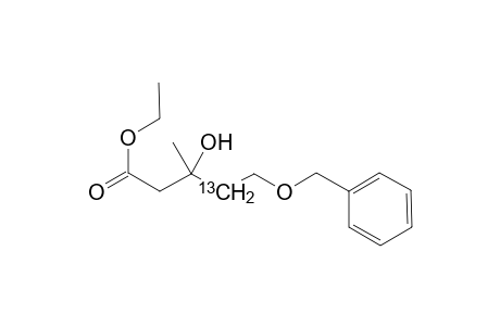 Ethyl [4-(13)C]-5-(benzyloxy)-3-hydroxy-3-methylpentanoate