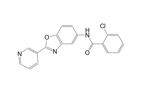 2-chloro-N-[2-(3-pyridinyl)-1,3-benzoxazol-5-yl]benzamide
