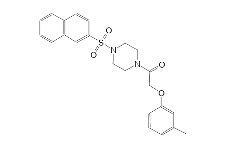 piperazine, 1-[(3-methylphenoxy)acetyl]-4-(2-naphthalenylsulfonyl)-