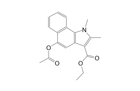 1H-benz[g]indole-3-carboxylic acid, 5-(acetyloxy)-1,2-dimethyl-, ethyl ester