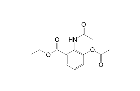 Benzoic acid, 2-(acetylamino)-3-(acetyloxy)-, ethyl ester