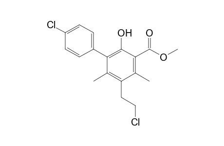 Methyl 5-(2-chloroethyl)-4,6-dimethyl-3-(4-chlorophenyl)salicylate