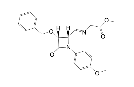 (+)-cis-3-benzyloxy-1-(p-methoxyphenyl)-4-(methoxycarbonylmethyliminomethyl)azetidin-2-one