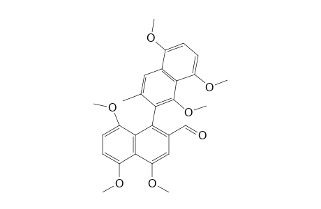 (-)-(R)-4,5,8-TRIMETHOXY-1-(1',5',8'-TRIMETHOXY-3'-METHYLNAPHTHALEN-2'-YL)-NAPHTHALENE-2-CARBALDEHYDE