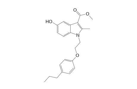 1H-Indole-3-carboxylic acid, 5-hydroxy-2-methyl-1-[2-(4-propylphenoxy)ethyl]-, methyl ester