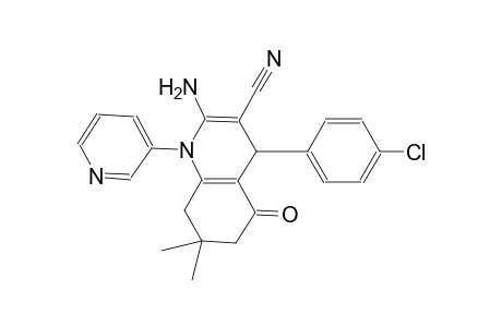 2-amino-4-(4-chlorophenyl)-7,7-dimethyl-5-oxo-1-(3-pyridinyl)-1,4,5,6,7,8-hexahydro-3-quinolinecarbonitrile