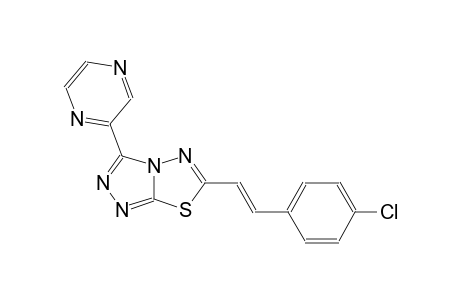 6-[(E)-2-(4-chlorophenyl)ethenyl]-3-(2-pyrazinyl)[1,2,4]triazolo[3,4-b][1,3,4]thiadiazole