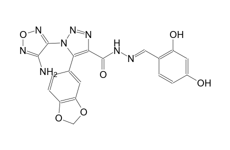 1-(4-amino-1,2,5-oxadiazol-3-yl)-5-(1,3-benzodioxol-5-yl)-N'-[(E)-(2,4-dihydroxyphenyl)methylidene]-1H-1,2,3-triazole-4-carbohydrazide