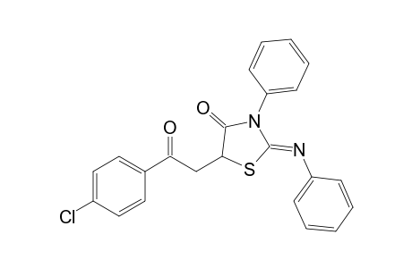 2-Phenylimino-3-phenyl-5-[2-(4-chlorophenyl)-2-oxoethyl]-4-oxo-1,3-thiazolidine